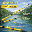 Kit 3 Varas Telescópicas 3,60m de Carbono