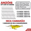 Super Kit 3 Varas + 3 Molinetes com Caixa Completa de Brinde