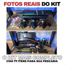 Super Kit 3 Varas + 3 Molinetes com Caixa Completa de Brinde